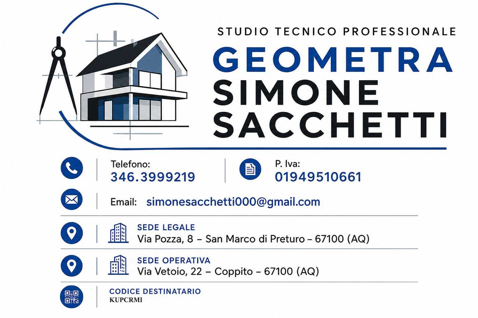 Biglietto da visita Geom. Simone Sacchetti